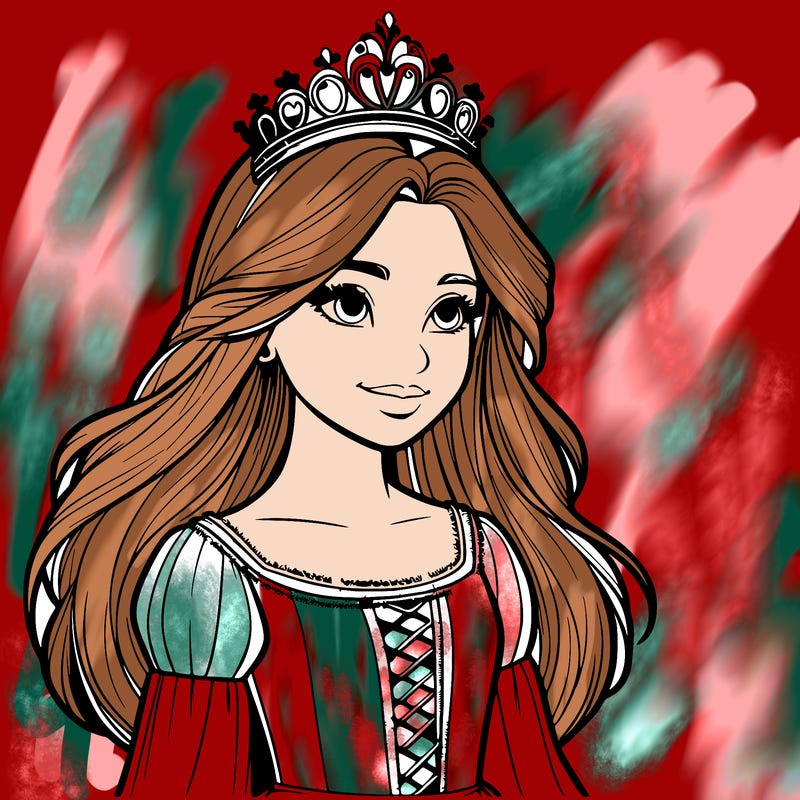 a realistic medieval princess with a tiara