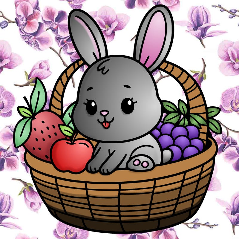 bunny in a fruit basket