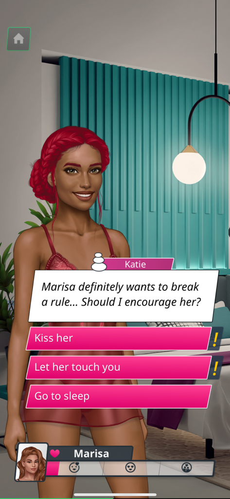 THTH: Love Is a Game NETFLIX - Un personaje en THTH Love Is a Game NETFLIX enfrentando una decisión romántica con múltiples opciones