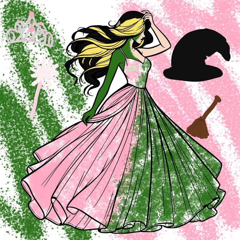 realistic woman with dress flowing in the wind