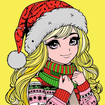 realistic christmas girl