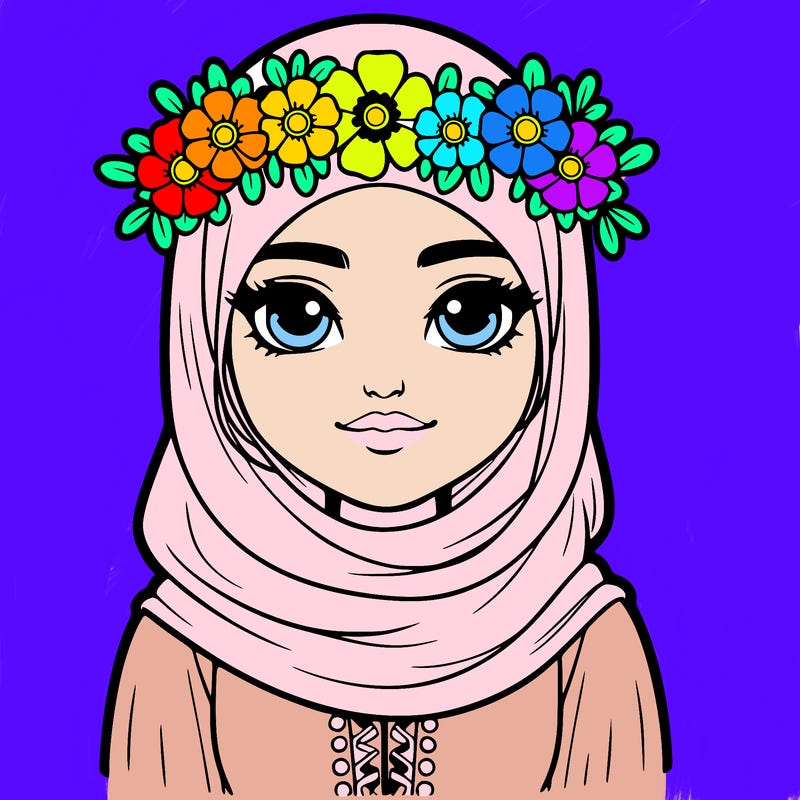 realistic girl with flower crown