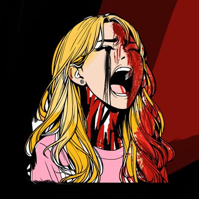 screaming realistic, girl