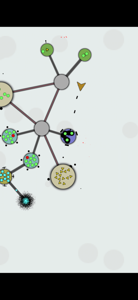 Achikaps - Achikaps gameplay showing a minimalist network of resource nodes