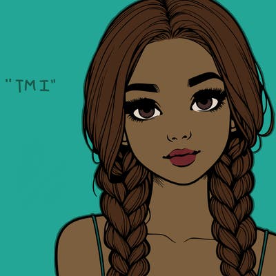 realistic girl with braids