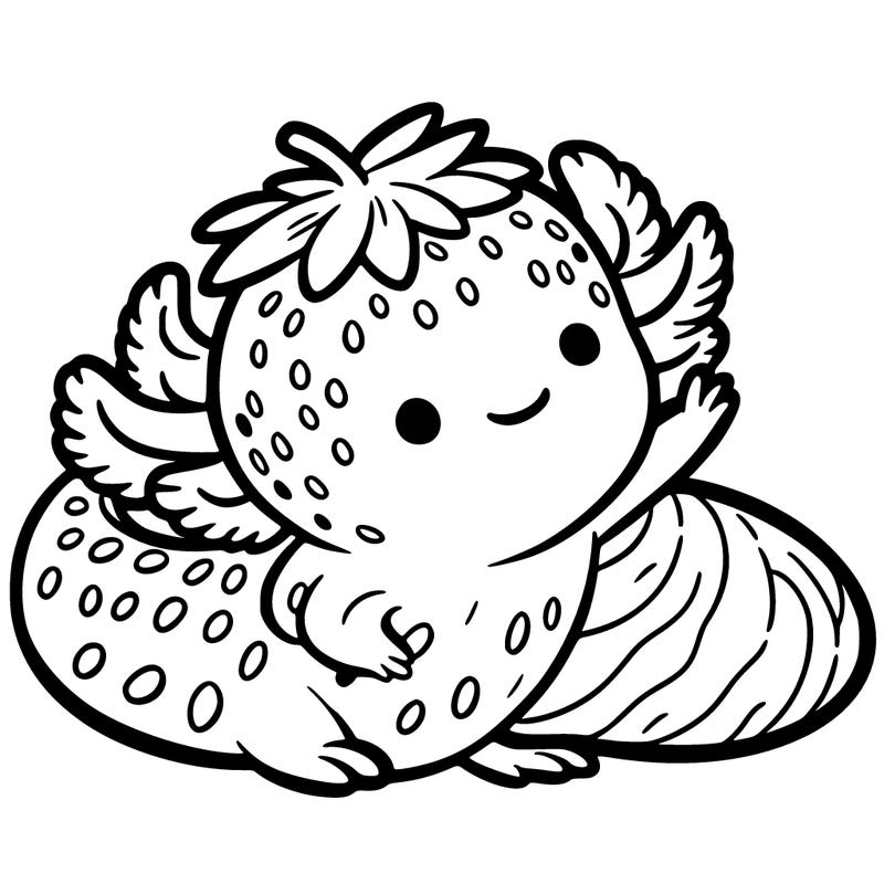 strawberry axolotl