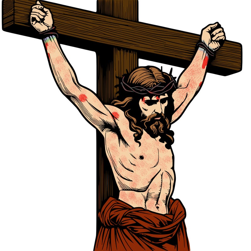 jesus realistic on the cross