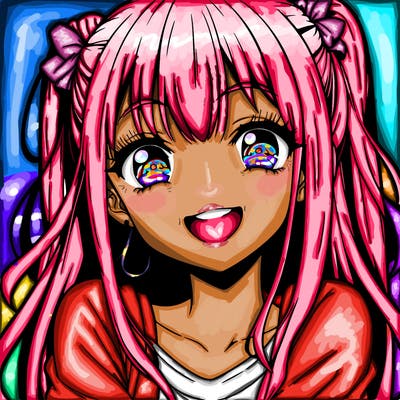 anime girls smile