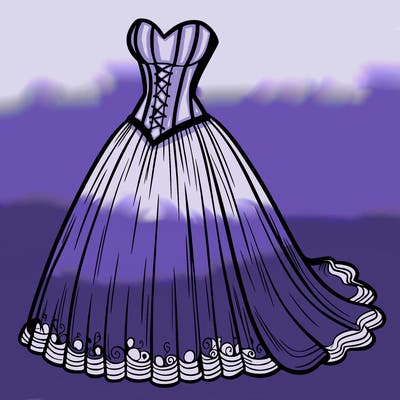 wedding dress-corset and a long and flowy skirt