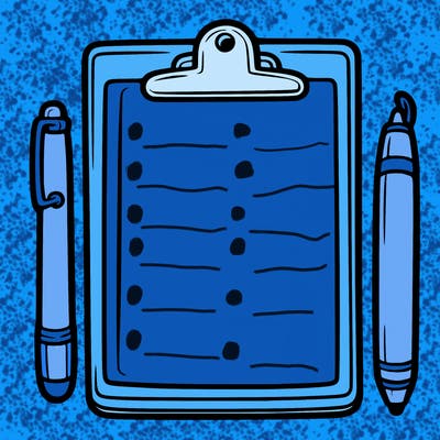 blank clip board with pen