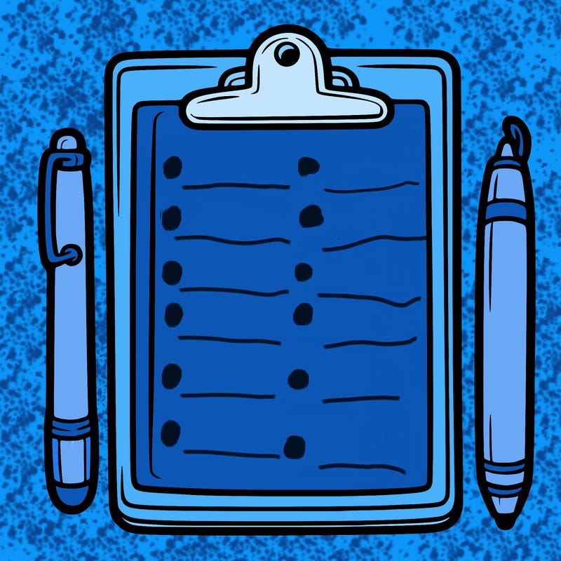 blank clip board with pen