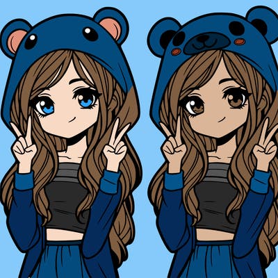 teen girl in animal costume