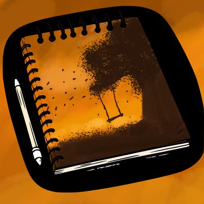 a blank sketch pad