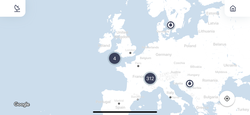 Roundshot Livecam - Roundshot Livecam interactive map showing high resolution camera locations across Europe.