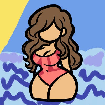 curvy woman with hair