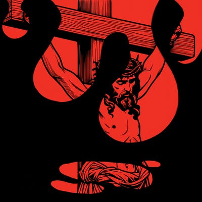 jesus realistic on the cross