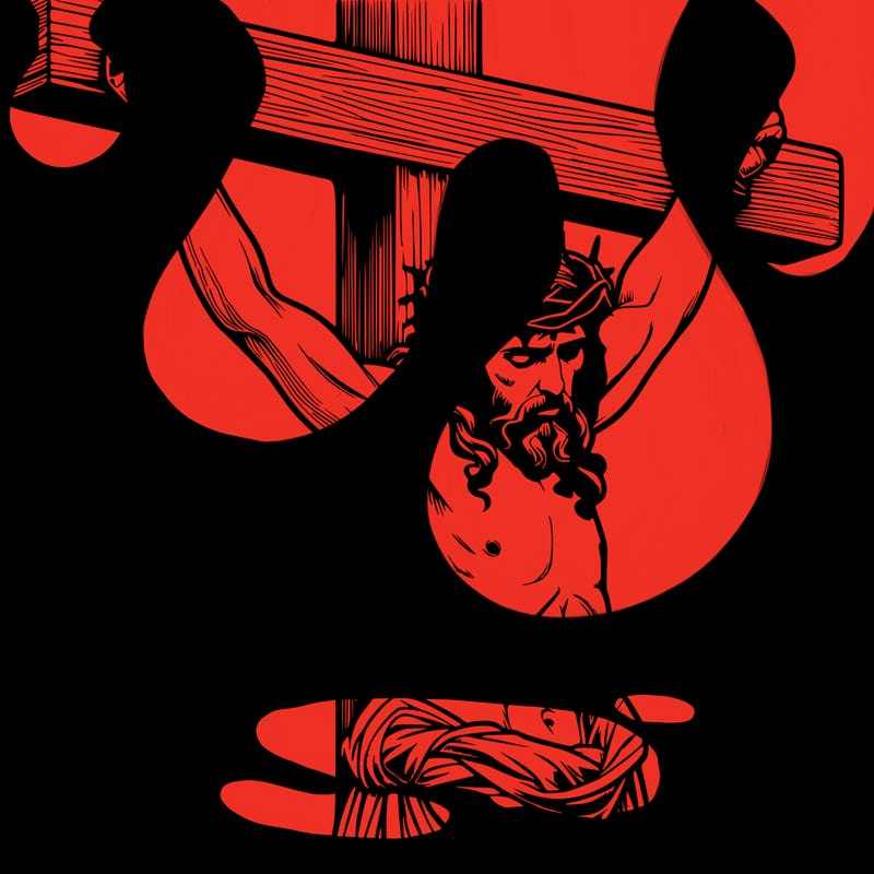 jesus realistic on the cross