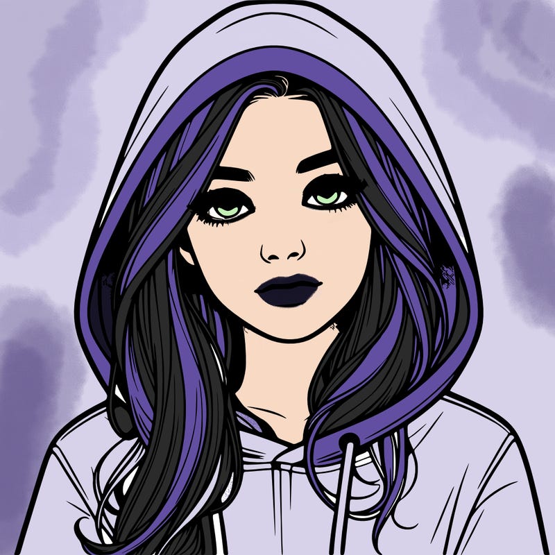 realistic girl with a hoodie