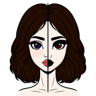 realistic girl split