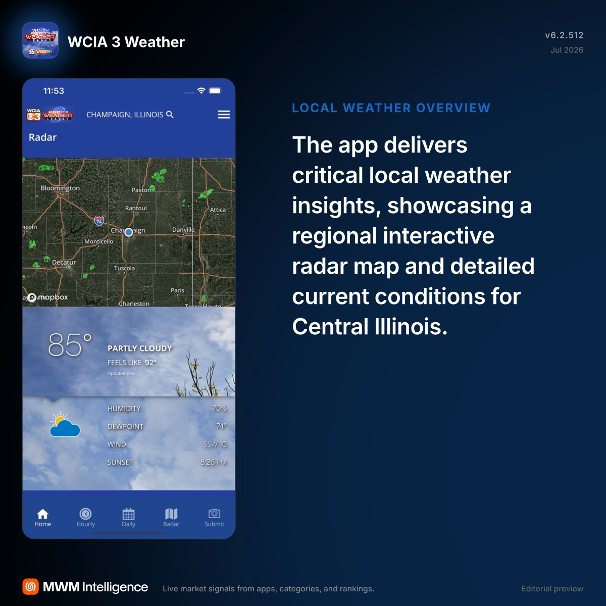 WCIA 3 Weather - Weather App | MWM