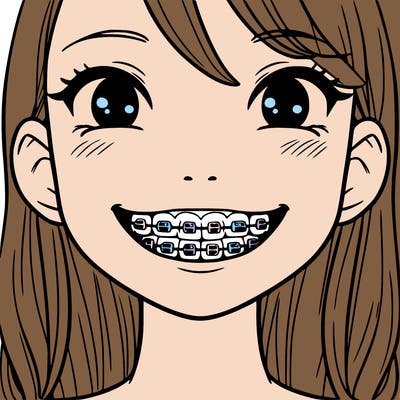 braces on a girl