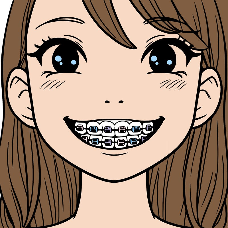 braces on a girl