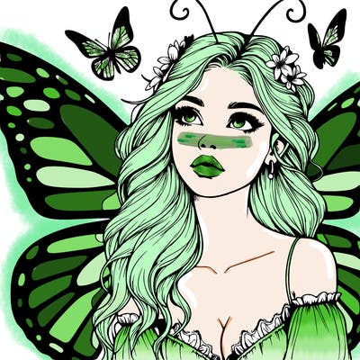 butterfly fairy realistic girl