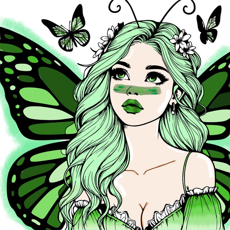 butterfly fairy realistic girl