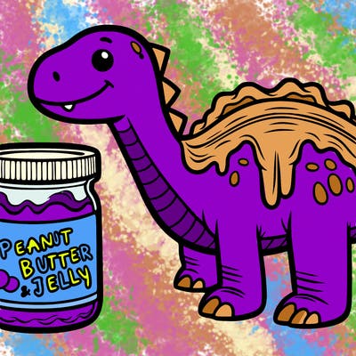 a pb and j dinasour