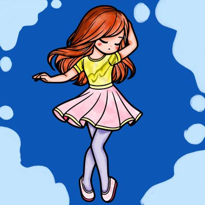 girl dancing  realistic