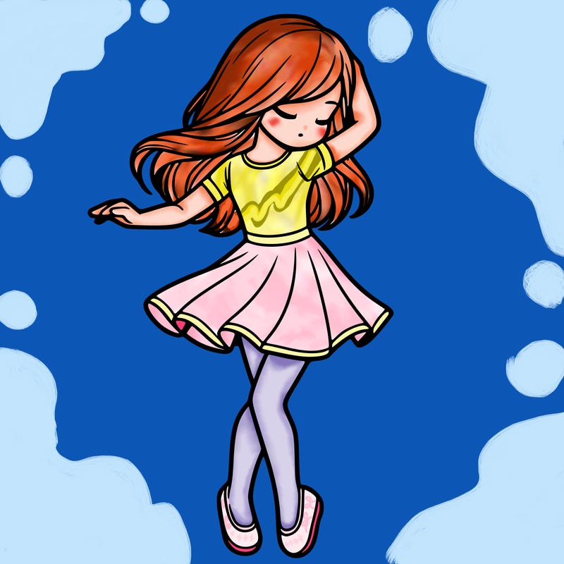 girl dancing  realistic