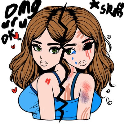 realistic girl split