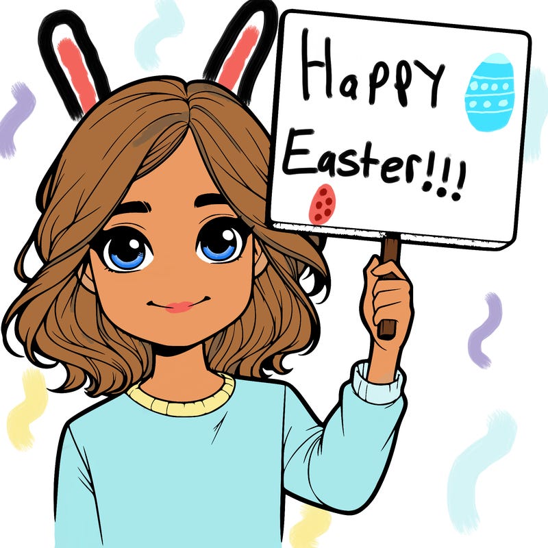 realistic girl holding up a sign