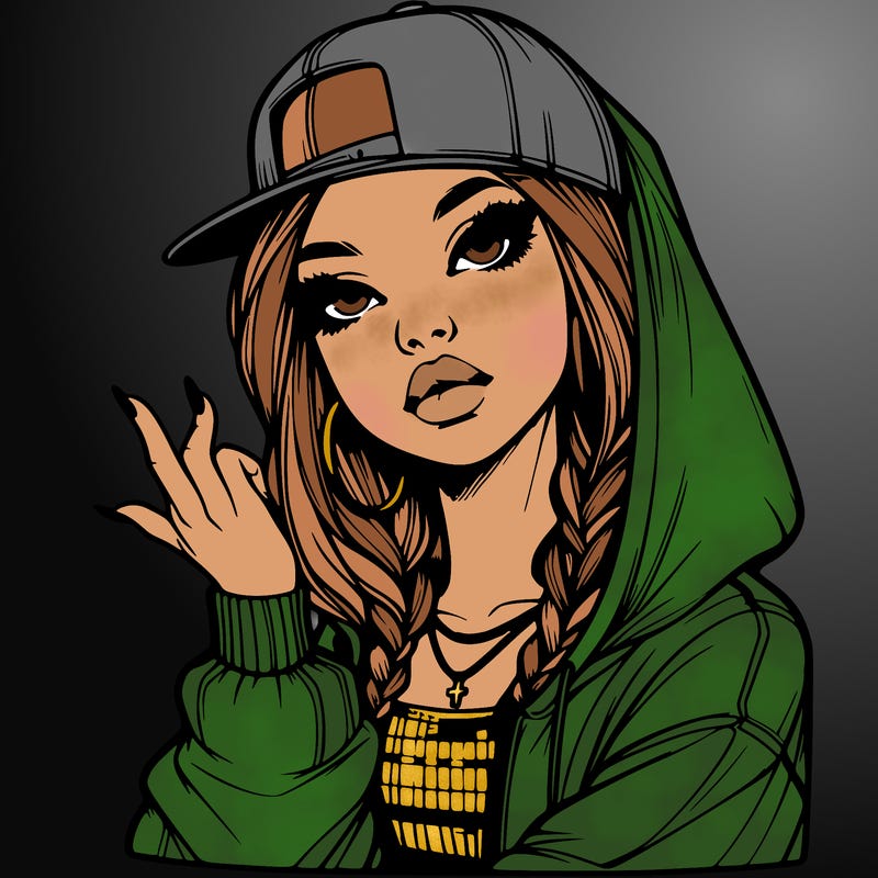 realistic hip hop girl