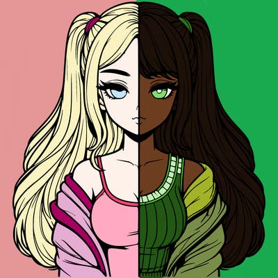 realistic girl split