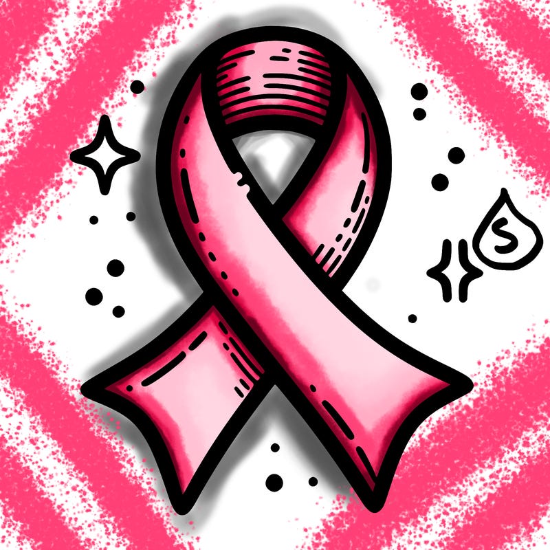 ribbon symbol of national breast cancer awareness month