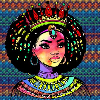 black african queen realistic