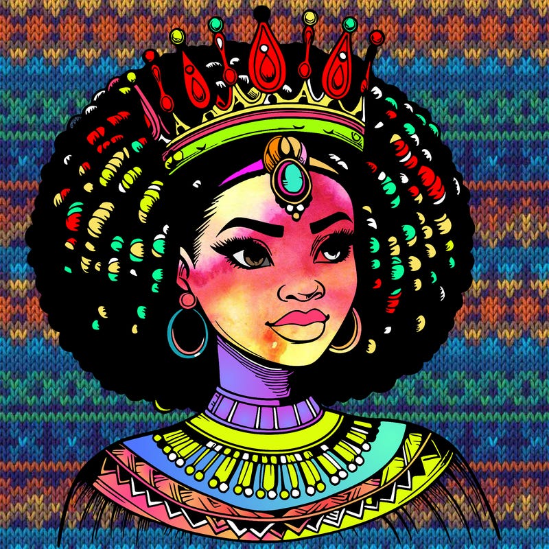 black african queen realistic