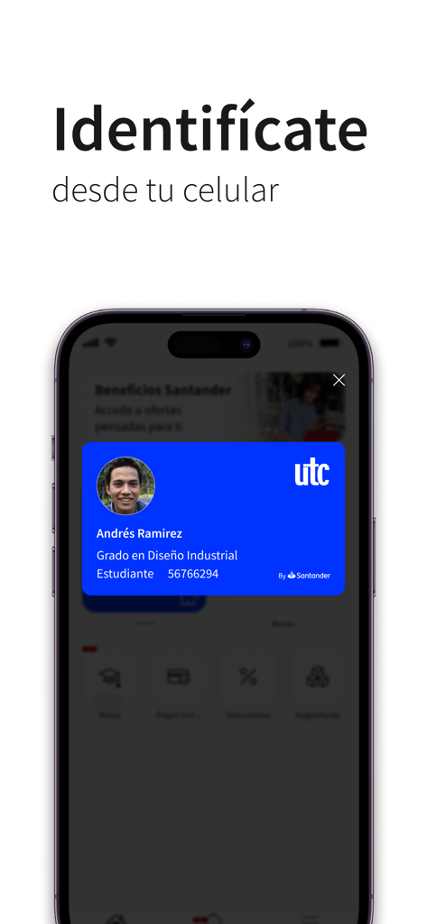 Mi Campus Digital UTC - Digital university ID card for students in the Mi Campus Digital UTC app.