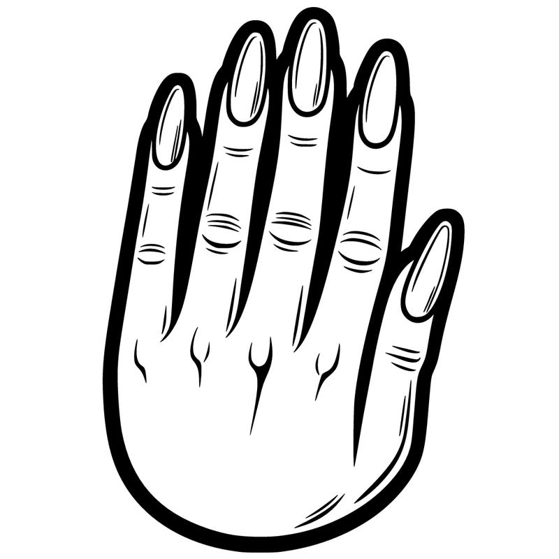 hand with plain nails