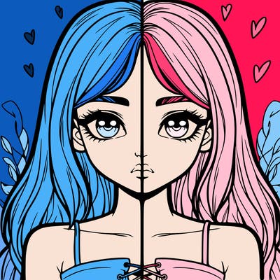 realistic girl split