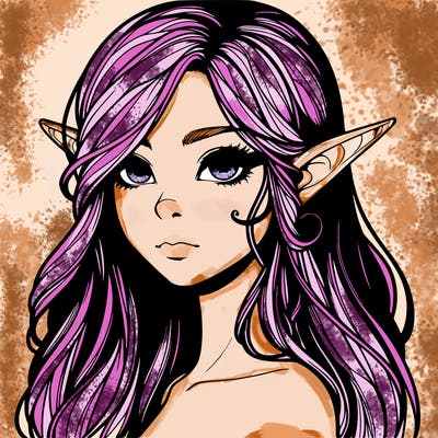 elf girl realistic dark fantasy