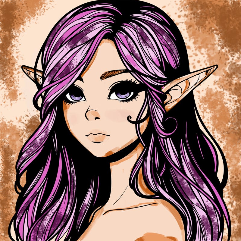 elf girl realistic dark fantasy