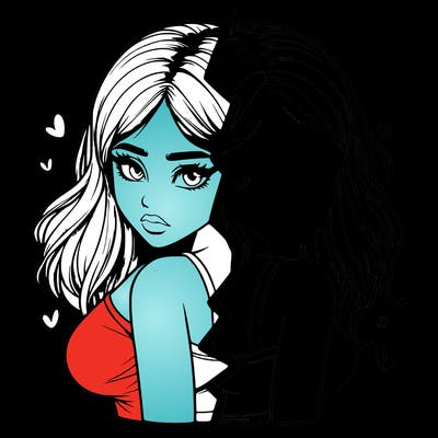 realistic girl split