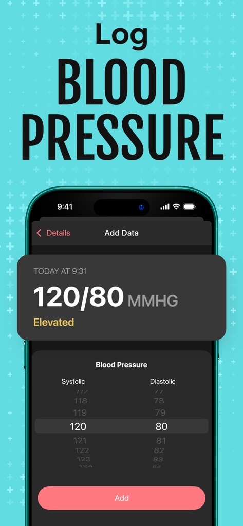 InPulse app interface showing how to log blood pressure readings