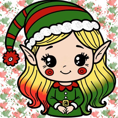 christmas elf girl