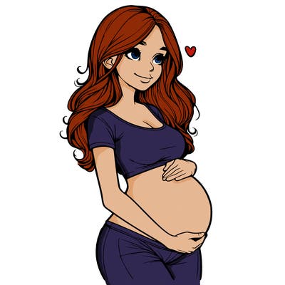 realistic pregnant girl