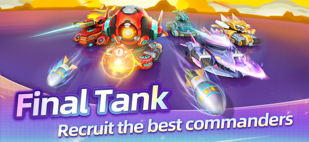 Final Tank 3D - Final Tank 3D promotional banner featuring futuristic colorful tanks