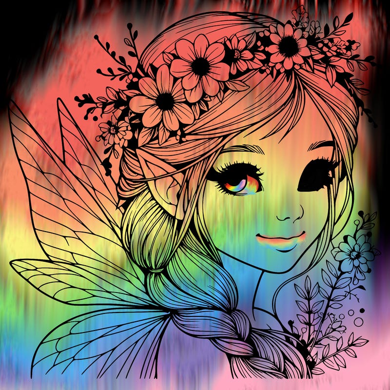 beautiful realistic fairy portrait