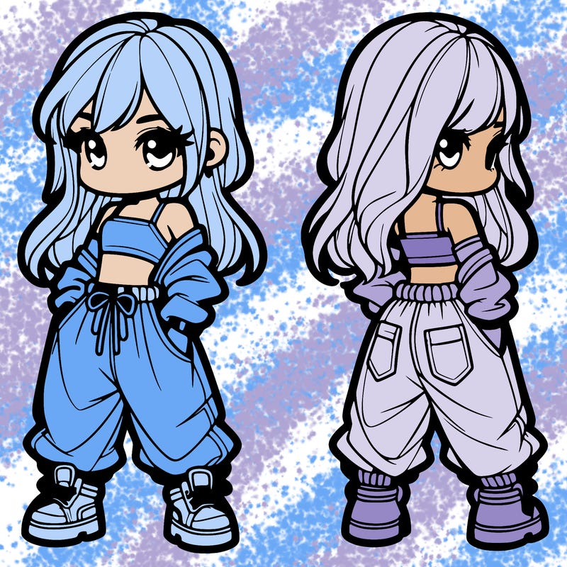 girl in crop top and baggy pants